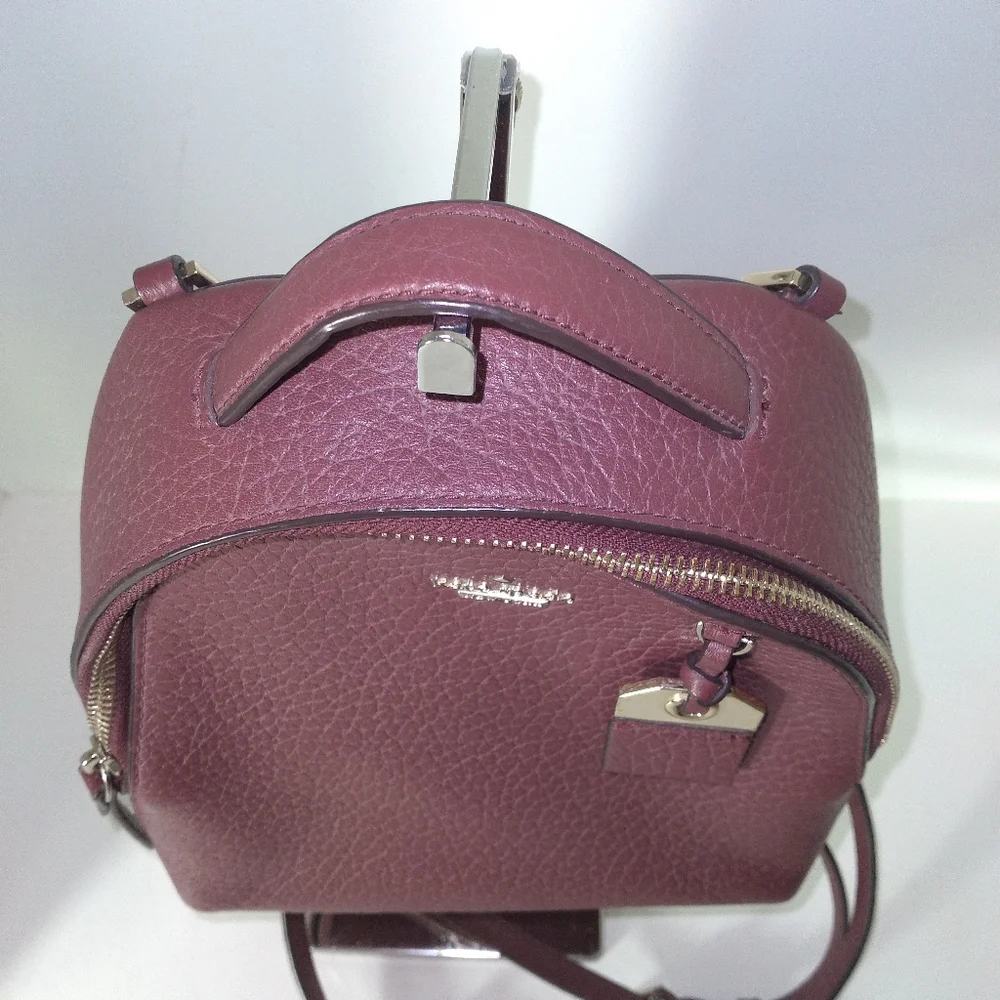 Authentic Kate Spade New York Burgundy Leather Mini Caden Carter Backpack